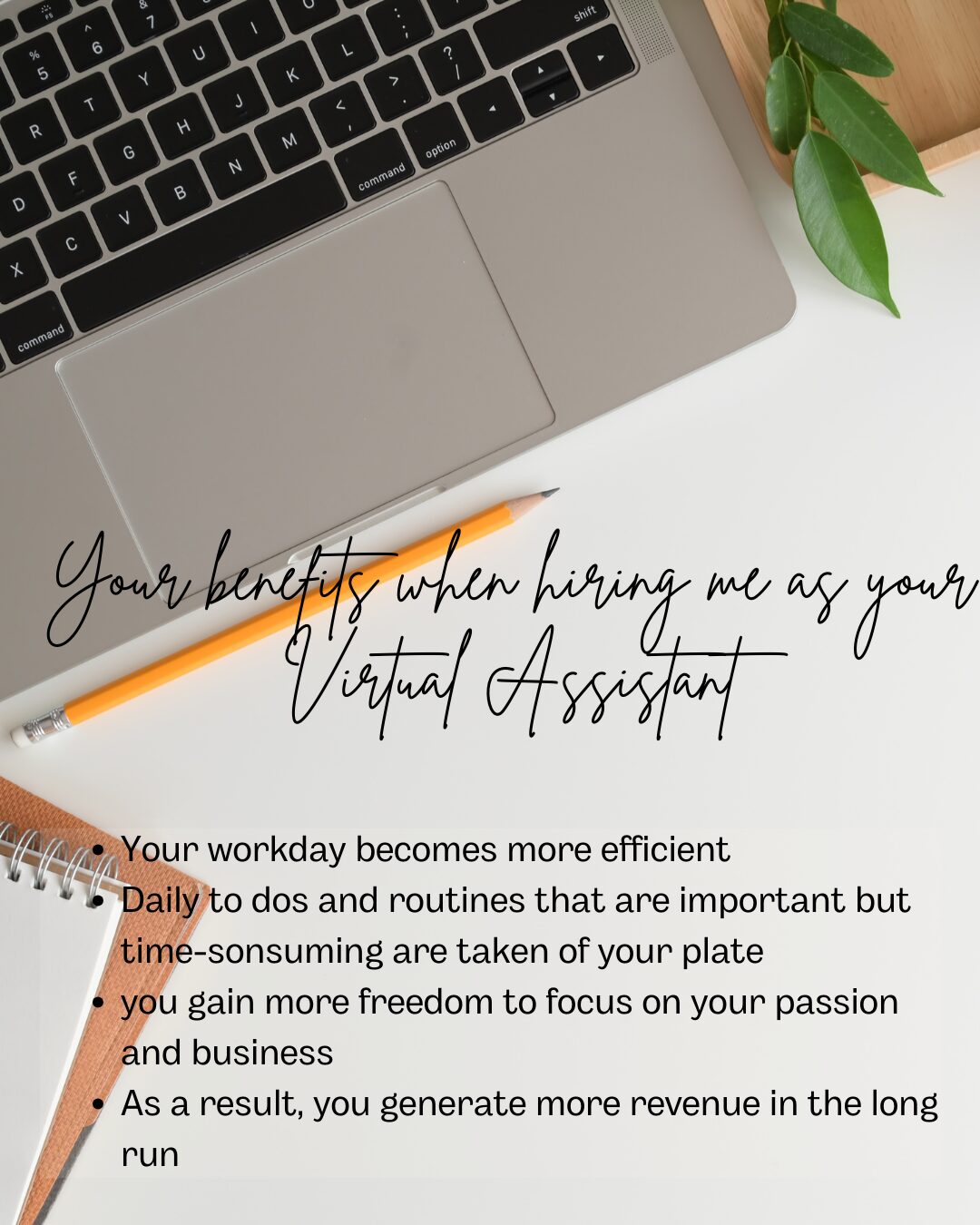Benefits working with me Charlotte Arweiler Virtual Assistant VA Benefits while working with me Charlotte Arweiler as a Virtual Assistant VA